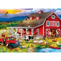  Puzzle de 1000 piezas: Galería de obras maestras - The Barnyard Crowd