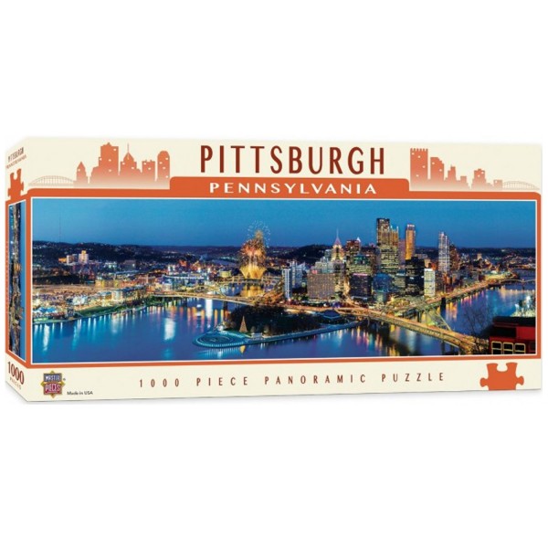 Puzzle 1000 pièces panoramique : Pittsburgh, Pennsylvanie - Master-Pieces-71589