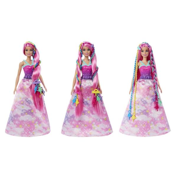 Muñeca Barbie Trenzas Mágicas - Mattel-HNJ06