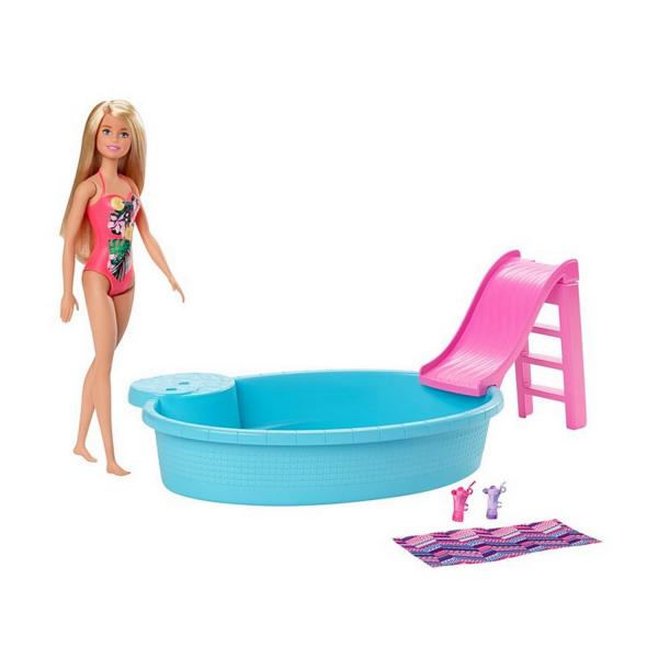 Barbie and her swimming pool - Mattel-GHL91