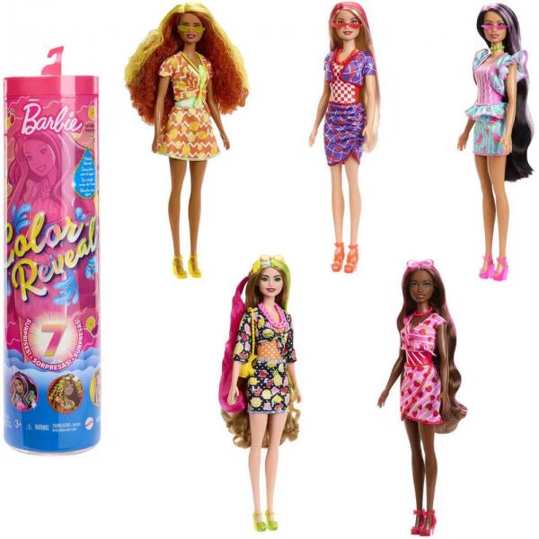 Poupée Barbie : Color Reveal série fruit (modèle surprise) - Mattel-HJX49