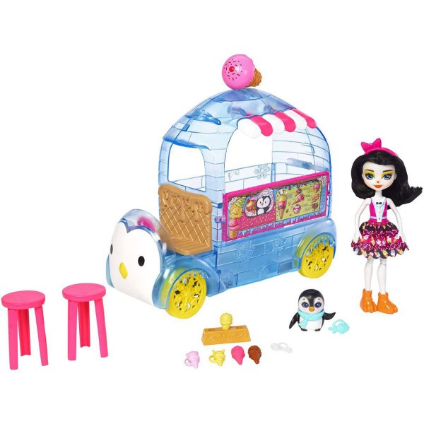 Mini-poupée Enchantimals : le camion de glace de M. Pingouin - Mattel-FKY58
