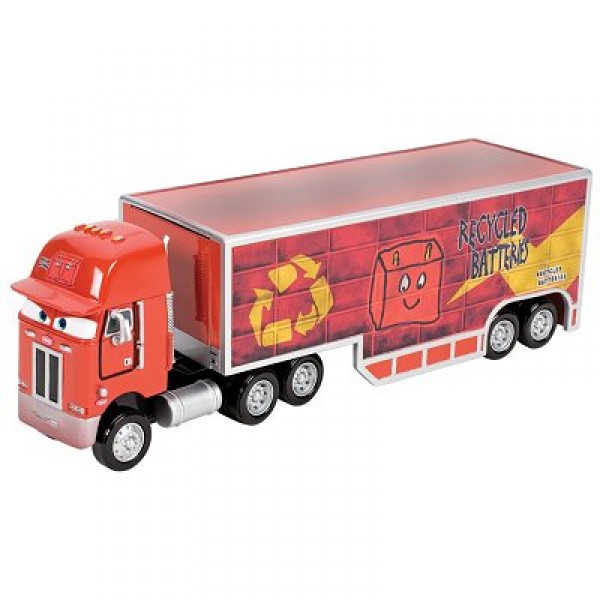 Camion à collectionner Cars : Camion rouge recycled batteries - Mattel-N5532-2