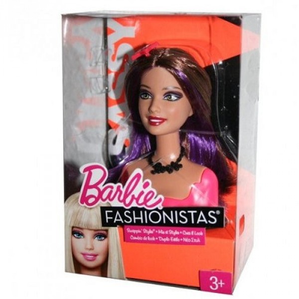 Barbie - Tête amovible Mix & Style : Sassy - Mattel-T9123-V7149