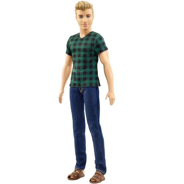 Barbie : Ken Fashionistas : Ken blond Chemise à carreaux - Mattel-DWK44-DWK45