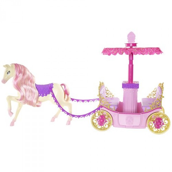 Barbie Apprentie princesse : Calèche féerique - Mattel-W3895