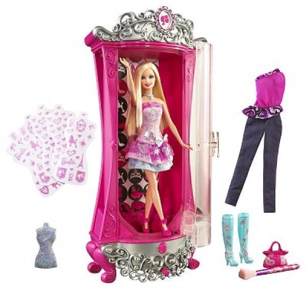 Barbie - Armoire paillettes magiques - Mattel-V1644
