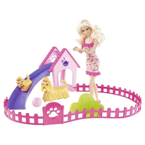Barbie My Fab Sisters : Barbie élèves ses chiots - Mattel-X6559