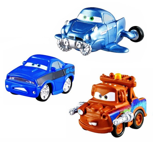 Micro véhicules Cars : Pack de 3 : Martin espion, Rod Torque Redline et Hydrofoil - Mattel-W7160-Y1124
