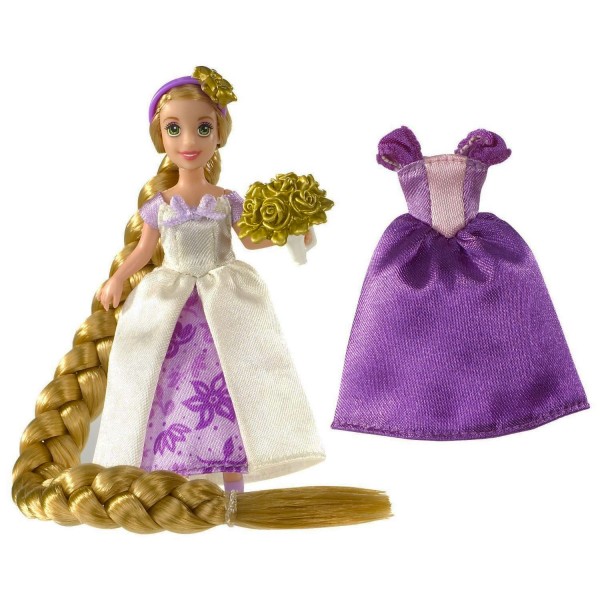 Mini poupée mannequin : Princesse Disney : Raiponce blanche - Mattel-T4951-T7564