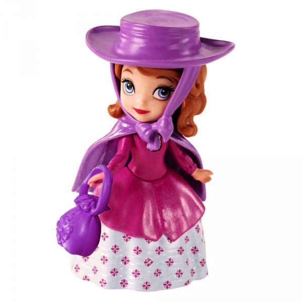 Mini Poupée Princesse Sofia : Sofia en robe rose avec chapeau violet - Mattel-Y6628-CCV74