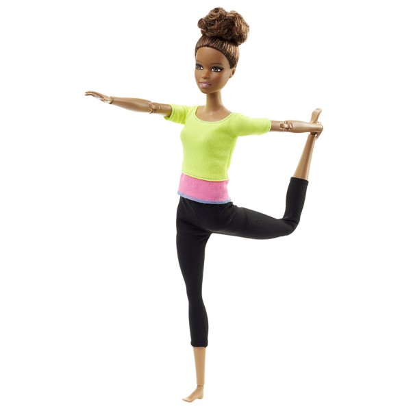 Poupée Barbie : Fitness : Amie de Barbie en tee-shirt jaune - Mattel-DHL81-DHL83