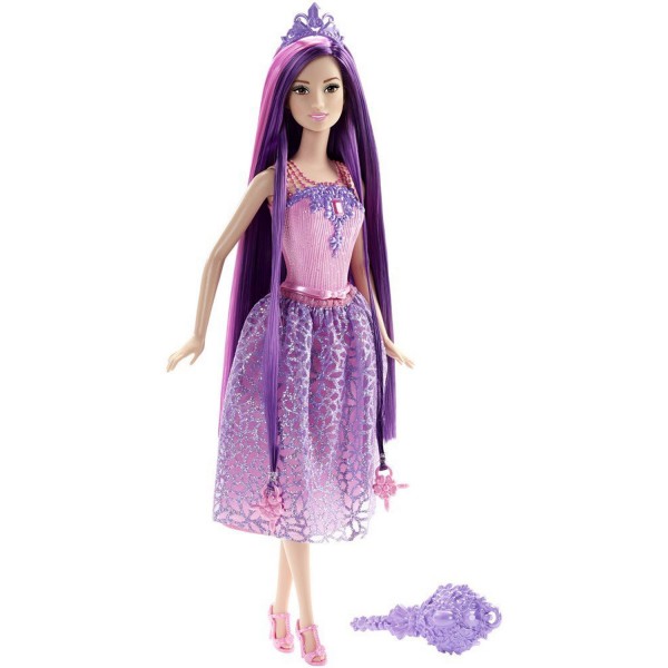 Poupée Barbie : Princesse chevelure magique : Violet et rose - Mattel-DKB56-DKB59