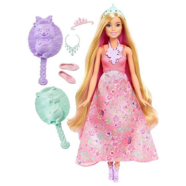 Poupée Barbie Dreamtopia : Chevelure 3 en 1 blonde - Mattel-DWH41-DWH42