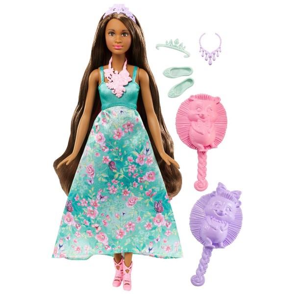 Poupée Barbie Dreamtopia : Chevelure 3 en 1 brune - Mattel-DWH41-DWH43