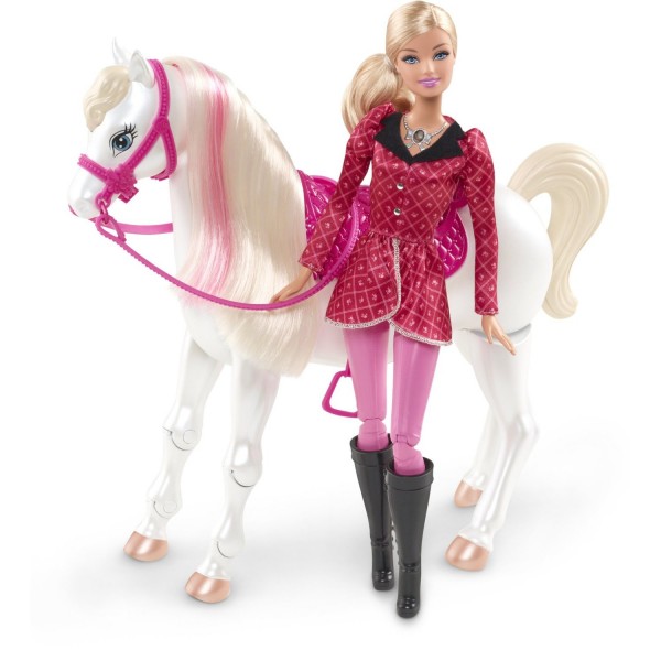 Poupée Barbie et son cheval de concours - Mattel-Y6858