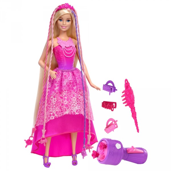 Poupée Barbie : Princesse tresses magiques - Mattel-DKB62