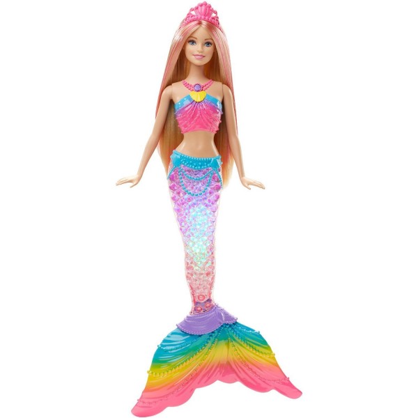 Poupée Barbie : Sirène Couleurs et Lumières - Mattel-DHC40