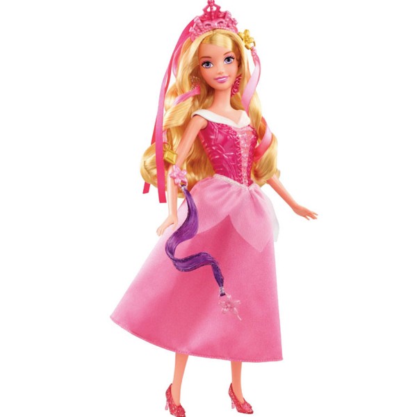 Poupée mannequin Coiffure de princesse : Aurore (La Belle au Bois Dormant) - Mattel-BDJ48-BDJ51