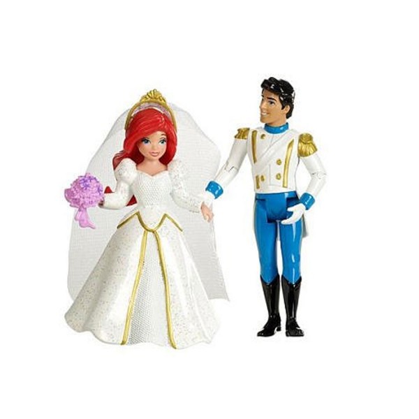 Poupées Princesse et Prince Disney : Ariel la petite sirène et Eric - Mattel-BBD28-BDD29