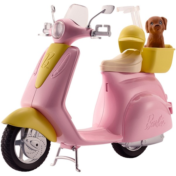 Scooter Barbie et petit chien - Mattel-DVX56