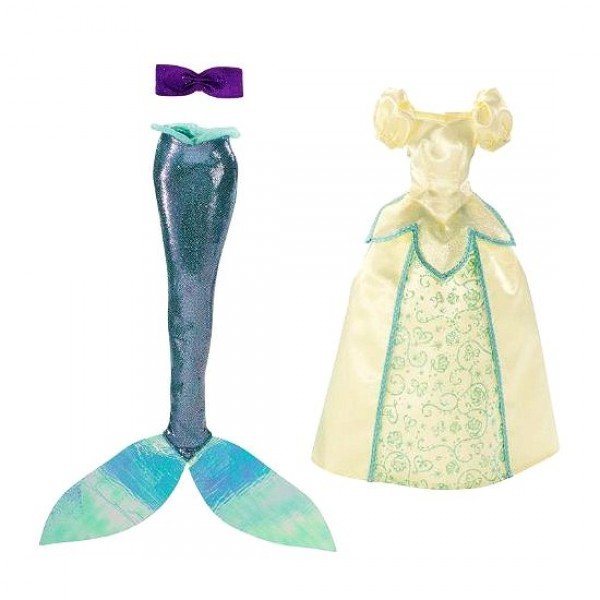 Vêtements pour poupée Princesses Disney : Robes paillettes Ariel - Mattel-T7232-V8790