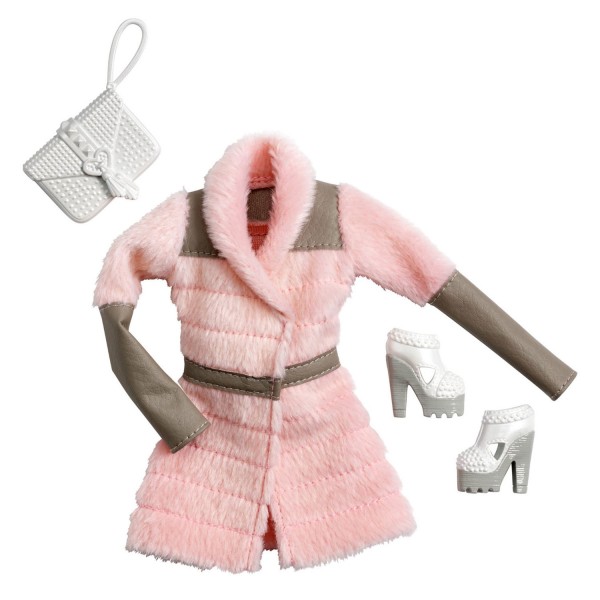 Vêtements pour poupée Barbie : Tenue de soirée : Manteau à fourrure - Mattel-CFX92-CFX95