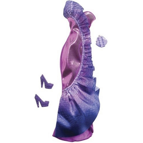 Vêtements pour poupée Barbie Fashionistas : Robe de soirée violette à volants - Mattel-N8328-X7850