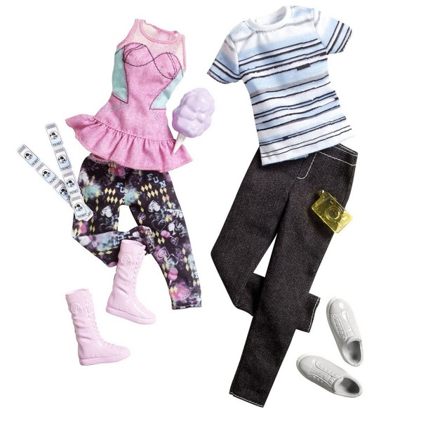 Vêtements pour poupée Barbie Fashionistas et Ken : Soirée à la fête foraine - Mattel-X7862-X7865
