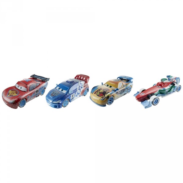 Voitures Cars : coffret 4 petites voitures Ice Racers - Mattel-CDR34
