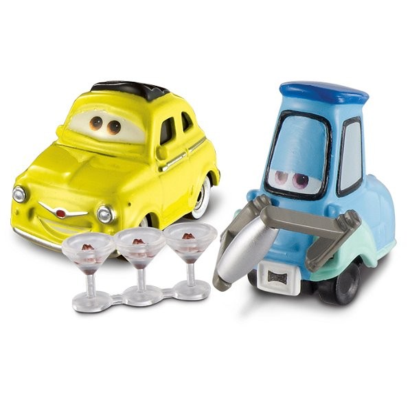 Voitures Cars : Luigi et Guido avec verres et shaker - Mattel-W1938-BCJ61