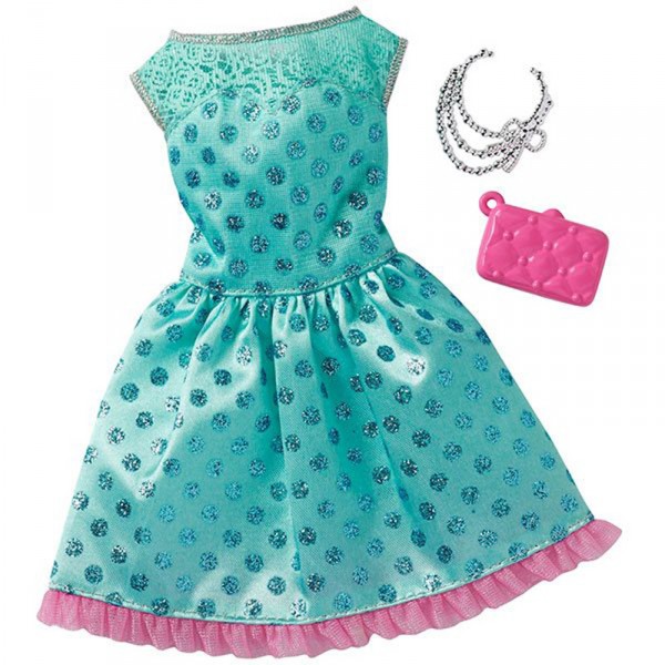 Vêtements pour poupée Barbie : Robe de soirée vert d'eau - Mattel-FCT22-6