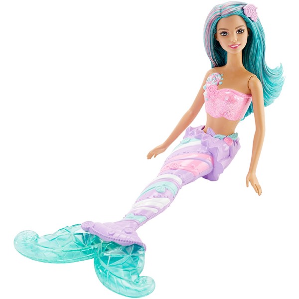 Poupée Barbie : Sirène multicolore bonbons - Mattel-DHM45-DHM46