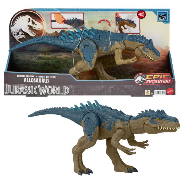 Figurine Jurassic World : Allosaurus Attaque Suprème - Mattel-HRX50