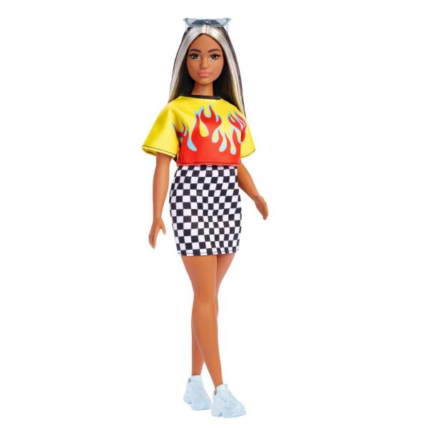 Poupée Barbie Fashionistas : top flammes - Mattel-HBV13