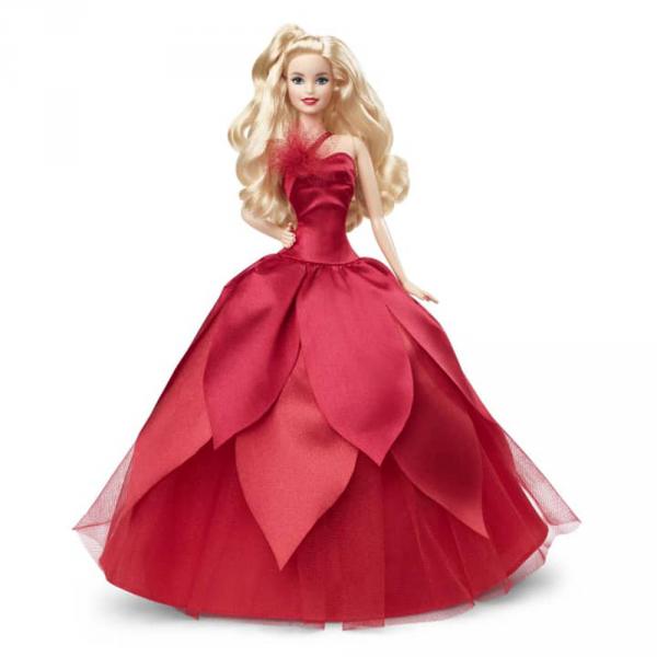 Poupée Barbie : Barbie Joyeux Noël Blonde - Mattel-HBY03