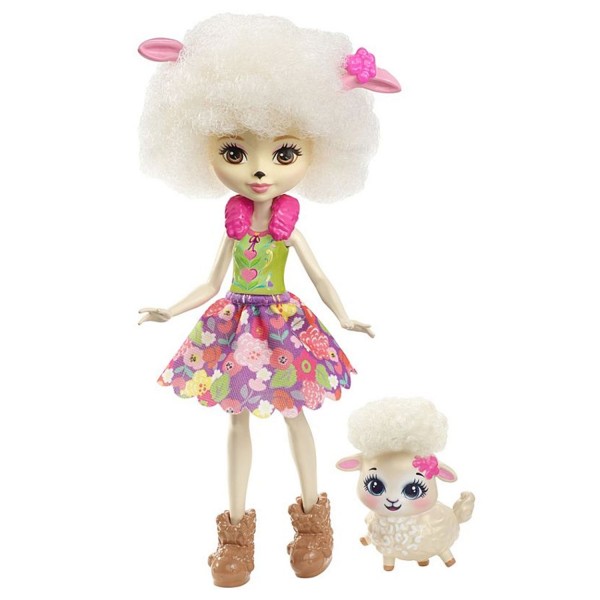 Mini-poupées Enchantimals : Lorna Brebis et son ami Flag - Mattel-DVH87-FCG65