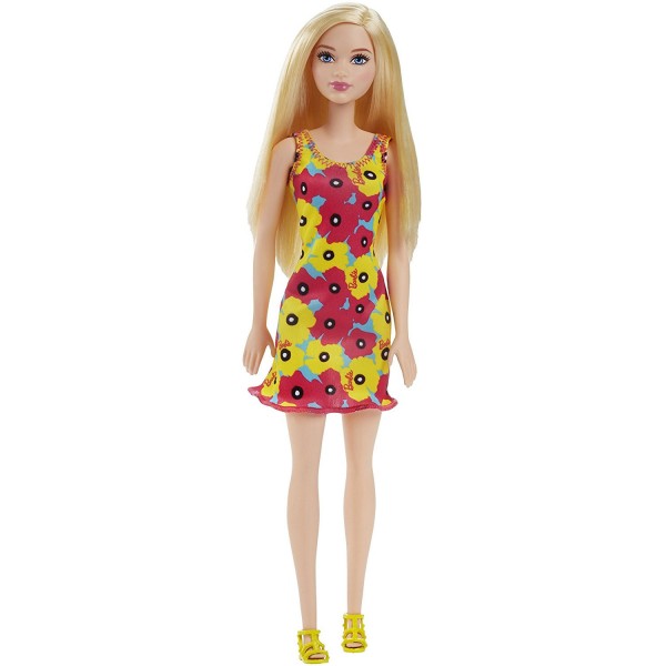 Barbie chic : Robe à grandes fleurs - Mattel-T7439-DVX87