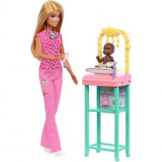 Barbie : Pédiatre - Coffret barbie et Bébé 