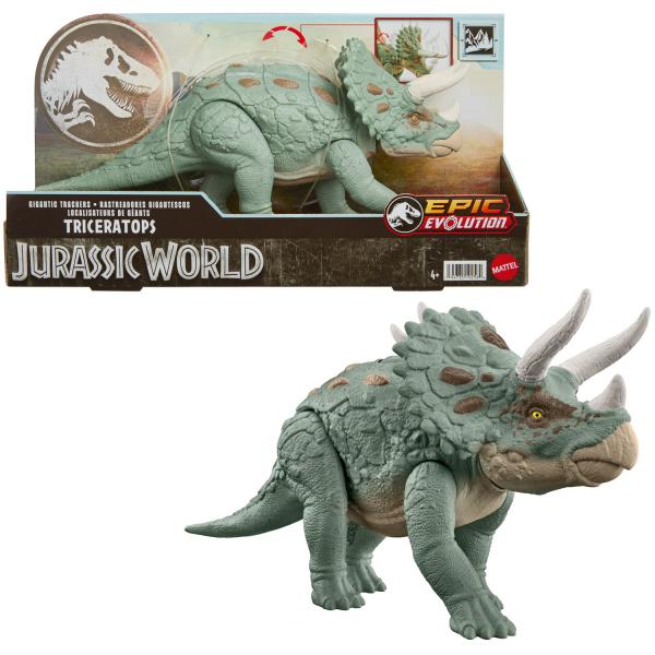 Figurine Jurassic World : Triceratops Mega Action - Mattel-HTK79