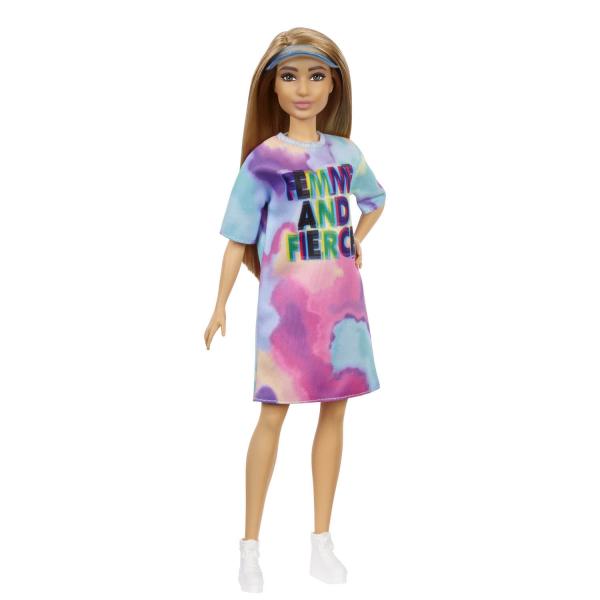 Poupée Barbie Fashionistas : Robe Fluo - Mattel-GRB51