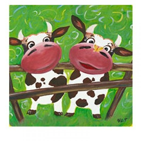 Puzzle 500 pièces - Le printemps des vaches - MB-09083