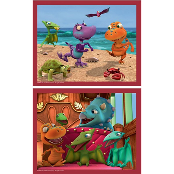 Puzzle 2 x 25 pièces : Dino Train : A la plage - MB-48868-48871