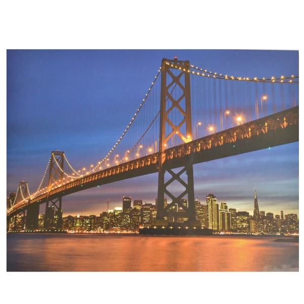 Puzzle 2000 pièces : Pont de San Francisco la nuit - MB-A7626-A7627