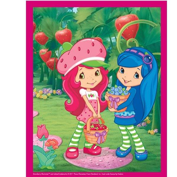 Puzzle 45 pièces - Charlotte aux fraises : La cueillette des fruits - MB-16652-38996