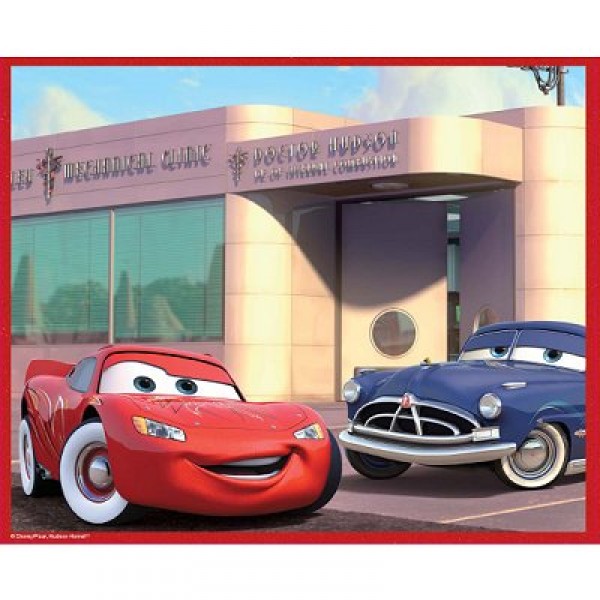 Puzzle 60 pièces - Cars : Flash McQueen et Doc Hudson - Hasbro-09782