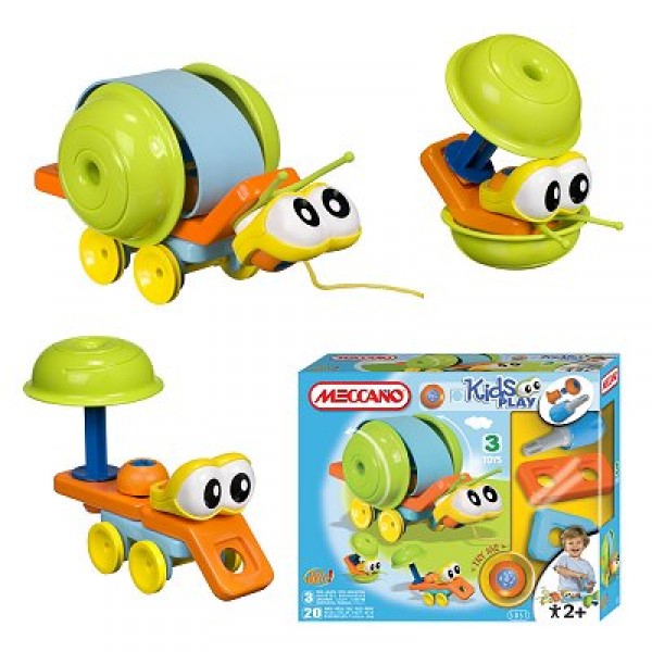 Meccano - Escargot - Modèle Kids Play à construire : 20 pièces - Meccano-315051