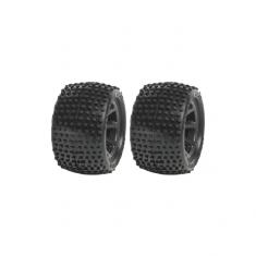 Tyre set pre-mounted "Matrix 2.2", Black rims fits REVO 1/16 series Medial Pro