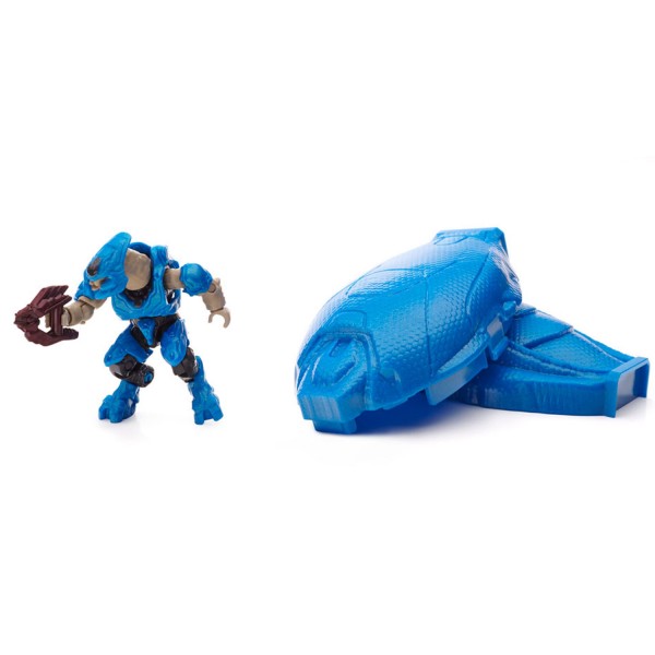 Megabloks Halo : Capsule d'atterrissage avec figurine métallique : Elite bleu métallisé - Megabloks-CNC85-CNJ46