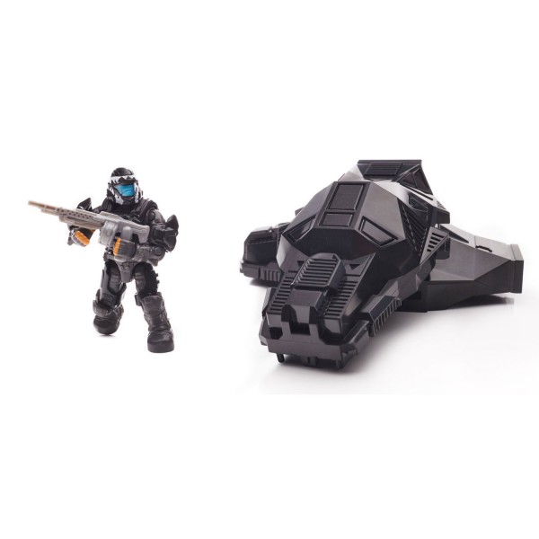 Megabloks Halo : Capsule d'atterrissage avec figurine métallique : ODST furtif - Megabloks-CNC85-CNJ43